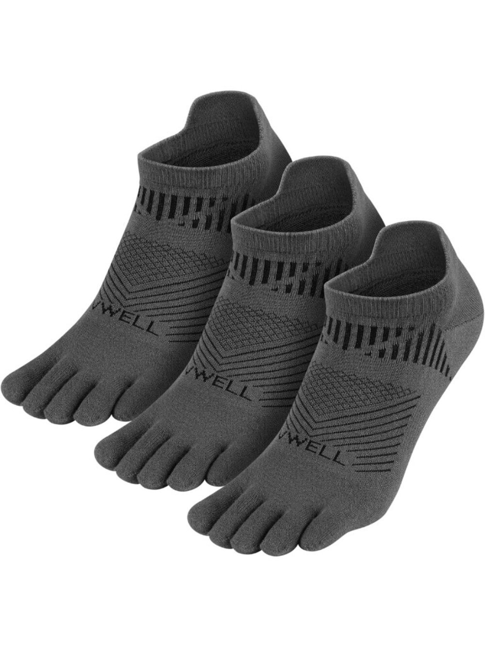 CoolMAX Ankle Toe Socks for Men & Women - 3 Pairs Athletic Running Socks